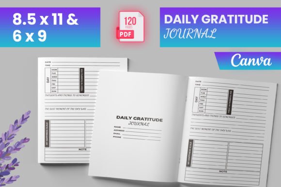 Download Daily Gratitude Journal Canva (KDP) - Daily gratitude Collection