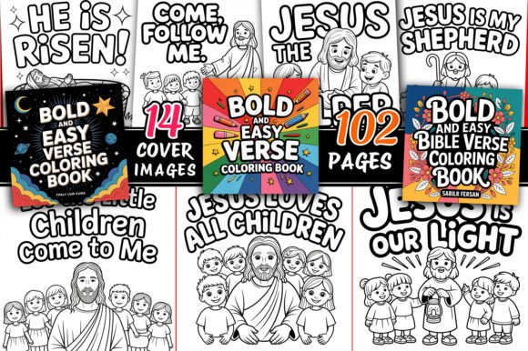 Download 102 Bold Easy Bible Verse Coloring Book - Coloring book Collection