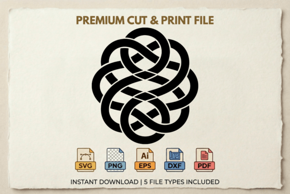Download Ultra Detailed Celtic Circle Knot SVG - Premium Bundle