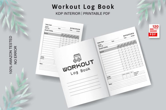 Download Workout Log Book KDP Interior Graphic - Premium Resources