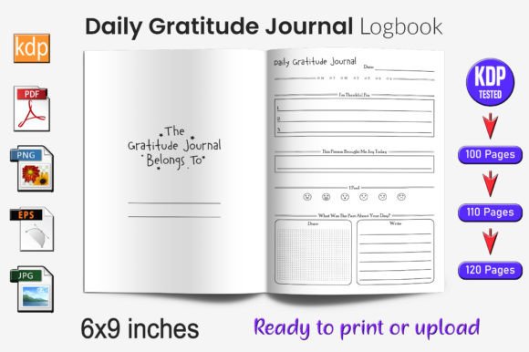 Download Daily Gratitude Journal Log Book | KDP I - Daily gratitude Collection