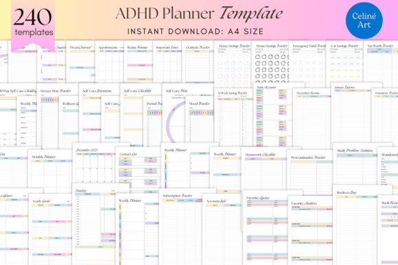 Download Editable ADHD Planner KDP Templates - Kdp Collection
