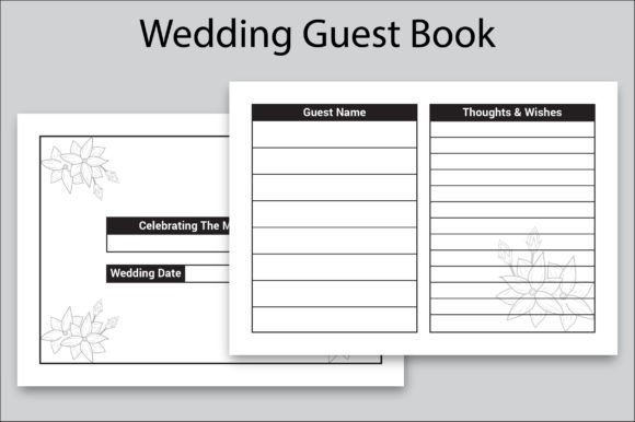 Download Wedding Guest Book | KDP Interior - Kdp Collection