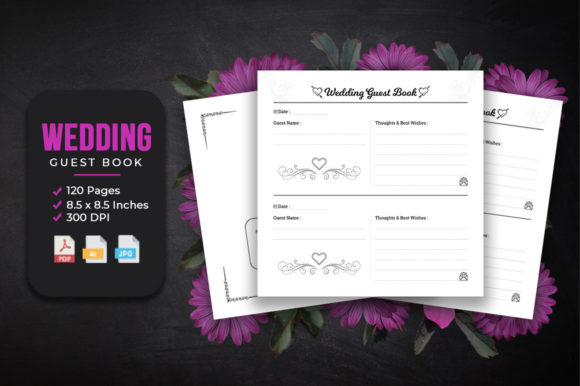 Download Wedding Guest Book | KDP Interior. - Kdp Collection