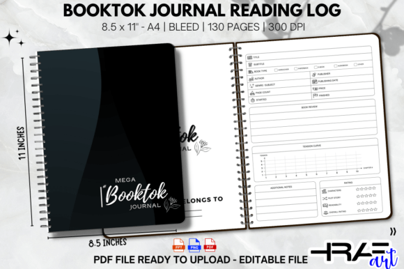 Download Booktok Journal Reading Log KDP Interior - Kdp Collection