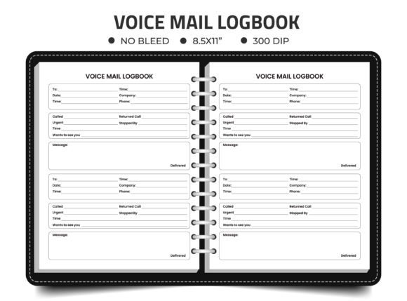 Download Voice Mail Logbook Kdp Interior - Kdp Collection