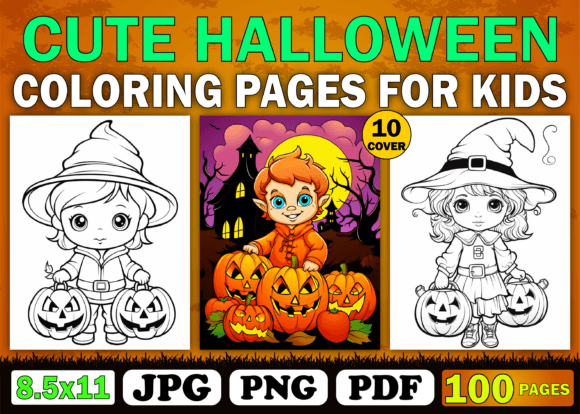 Download KDP Cute Halloween Coloring Pages Kids - Kdp Collection