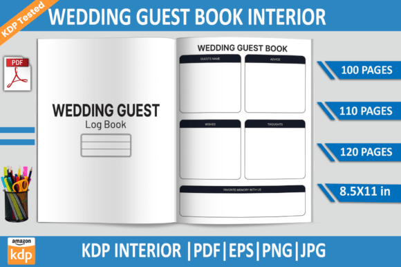 Download Wedding Guest Book | KDP Interior - Kdp Collection
