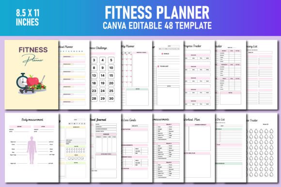 Download Fitness Planner Canva KDP - Kdp Collection