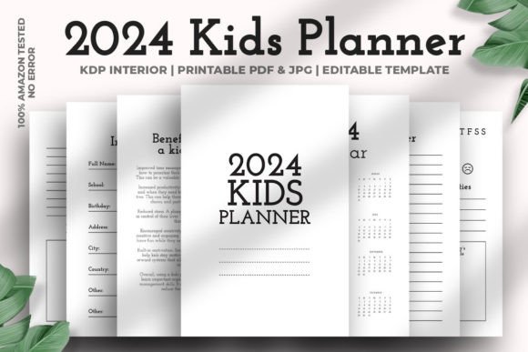 Download 2024 Kids Planner Kdp Interior - Kdp Collection