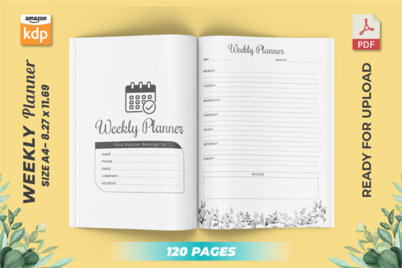 Download Weekly Planner KDP Interior - Printable - Kdp Collection
