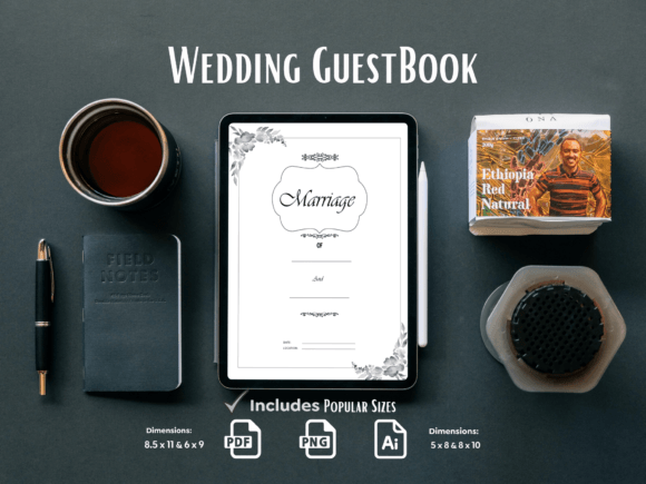 Download Wedding Guest Book KDP Interior - Kdp Collection