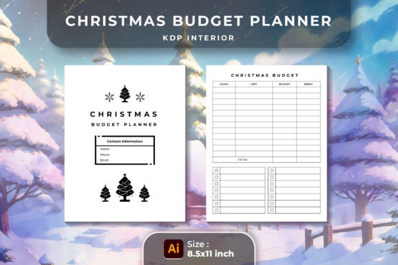 Download Christmas Budget Planner KDP Interior - Kdp Collection