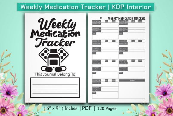 Download Weekly Medication Tracker | KDP Interior - Kdp Collection