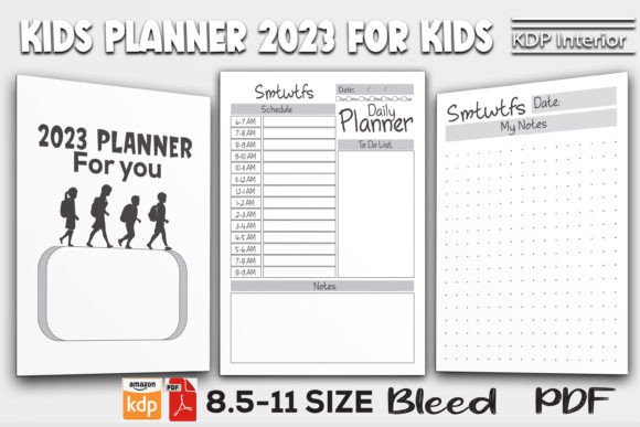 Download Kids Planner 2023 for Kids Kdp Interior - Kdp Collection