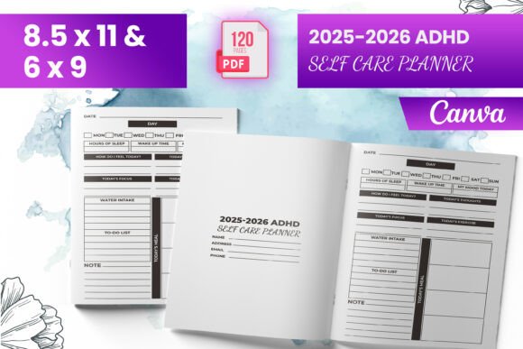 Download 2025-2026 ADHD Self Care Planner (KDP) - Adhd self care planner Collection