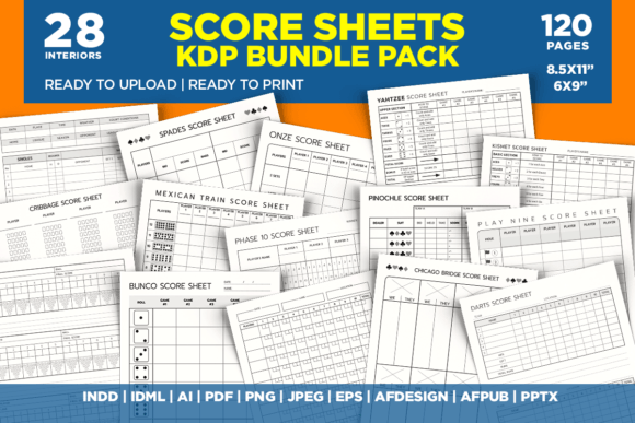 Download Score Sheets KDP Bundle Pack - Kdp Collection